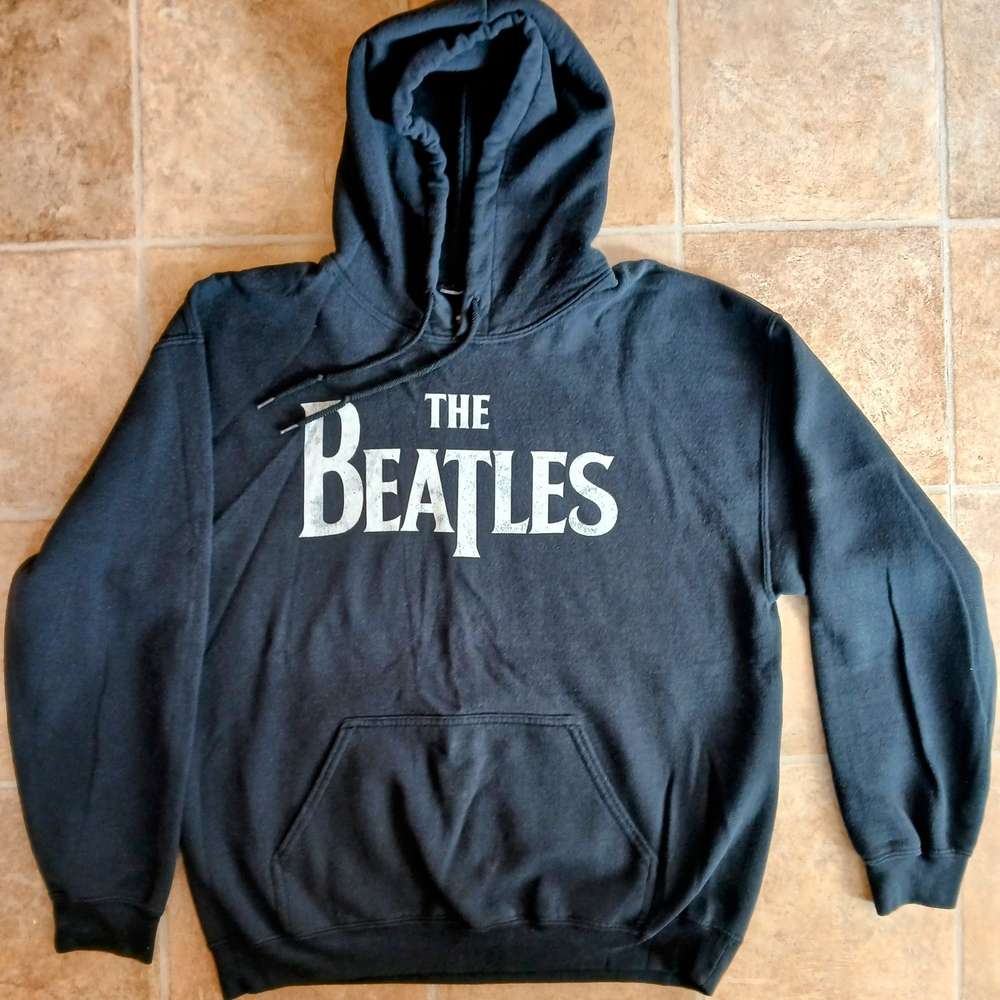 The Beatles Black Sweatshirt Iconic Band Logo